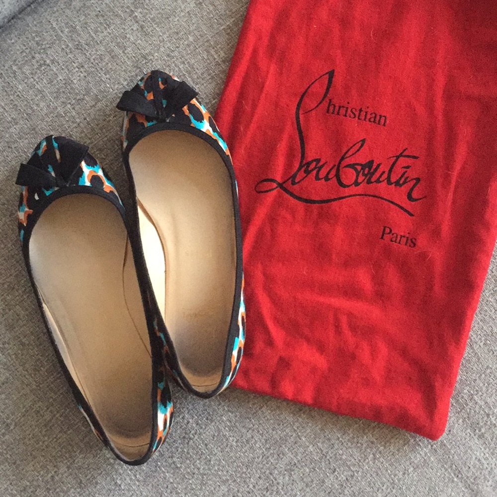 Christian Louboutin satin ballet flats